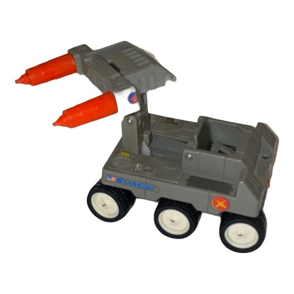Vintage 1986 Starcom Six-Wheeled Tank Vehicle Toy With Red Missiles By Coleco - Picture 11 of 12